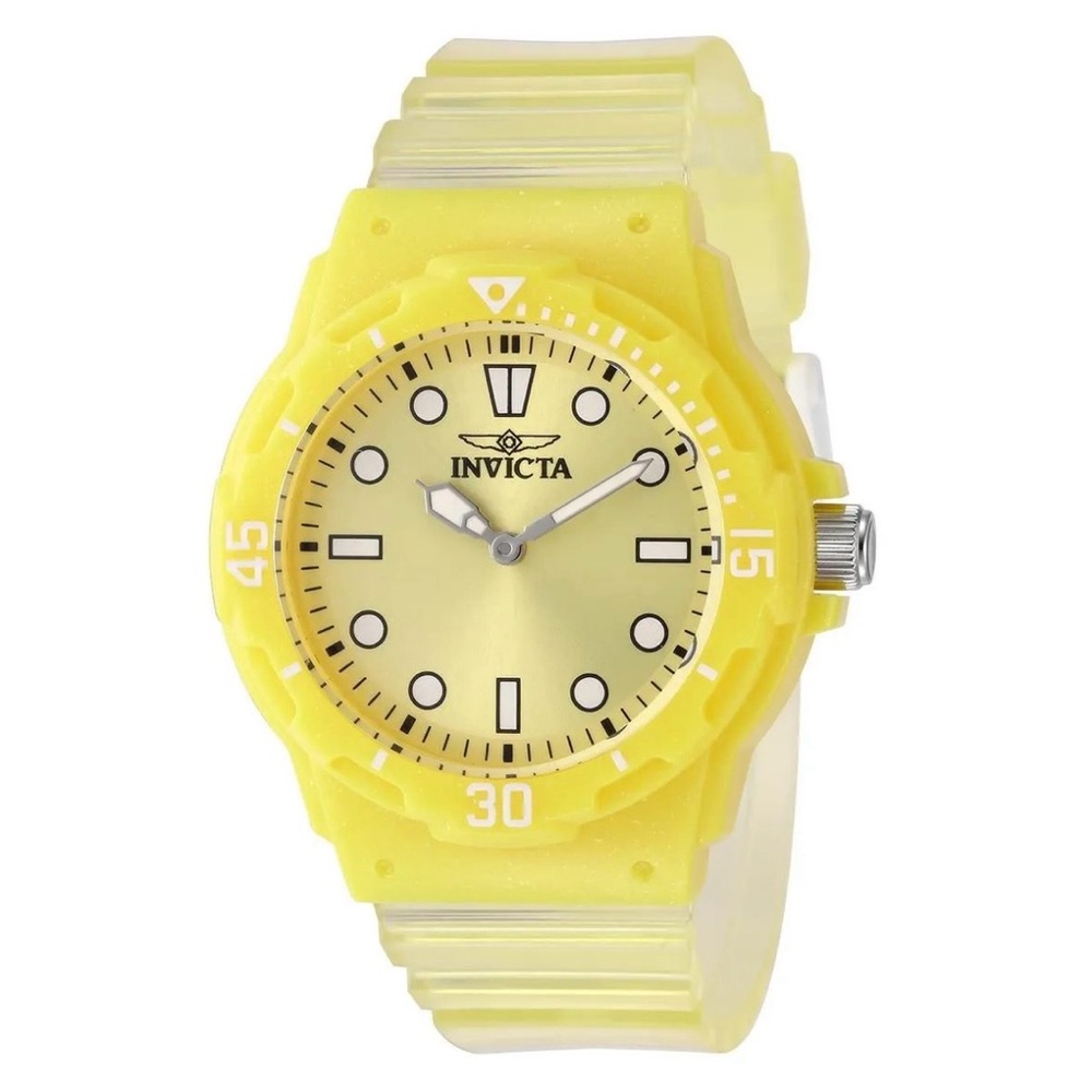 NEW Invicta Celestial Cloud Women's Watch - 35mm, Transparent, Yellow (49211)